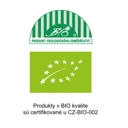 Produkty v BIO kvalite sú certifikované u CZ-BIO-002