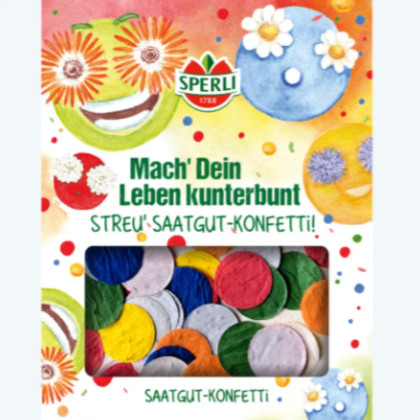 Semienkové kvetinové konfetti - okrúhle - Sperli - 1 ks