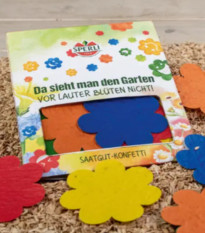 Semienkové kvetinové konfetti - v tvare kvetu - Sperli - 1 ks