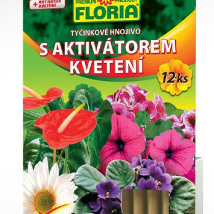 Tyčinkové hnojivo s aktivátorom kvitnutia - Floria - 12 ks