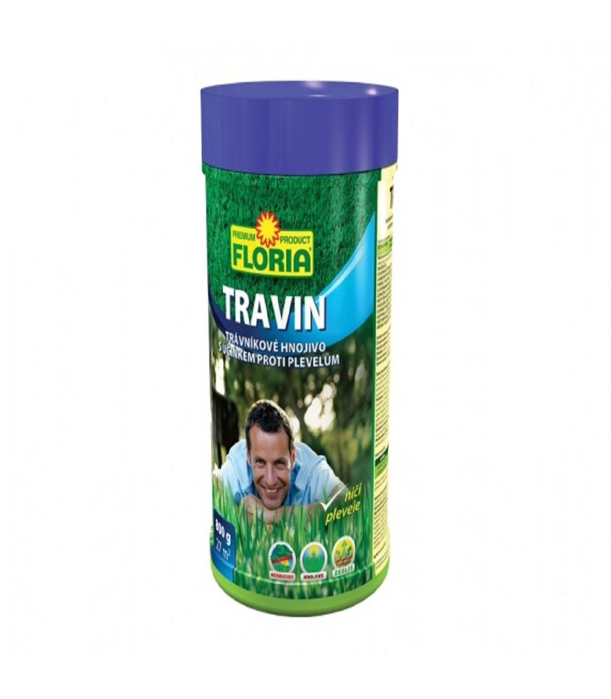 Hnojivo na trávniky proti burine Travin - Agro - hnojivo na trávny porast - 800 g